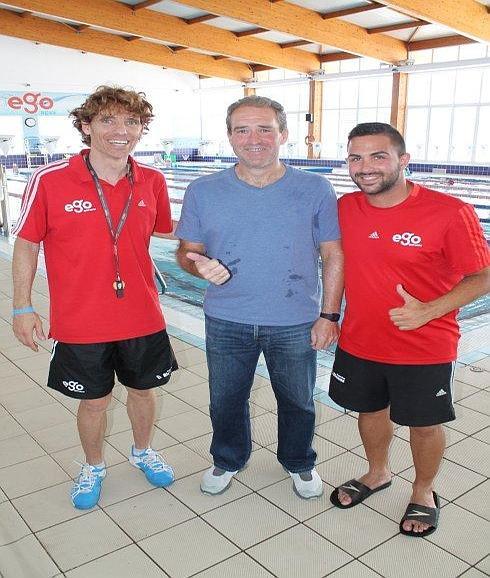 Rubén Gallardo, a la izquiersa es exjugador del Almería CF y coordinador deportivo del Ego Sport Center. 