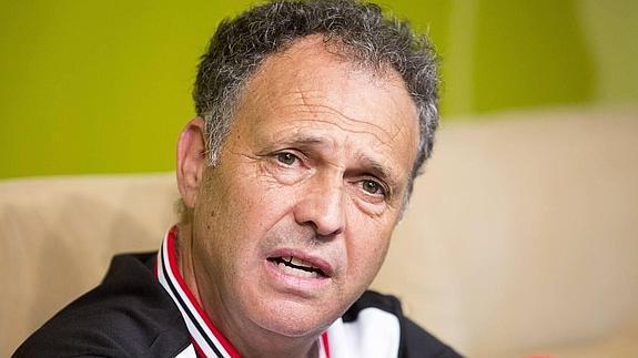 Joaquín Caparros en una rueda de prensa. 