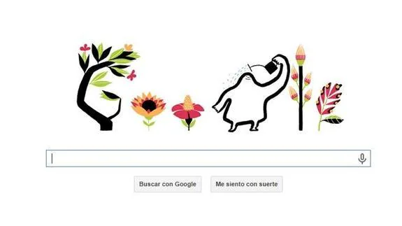 Primer Día de Primavera, hola al calor en el doodle creciente de Google