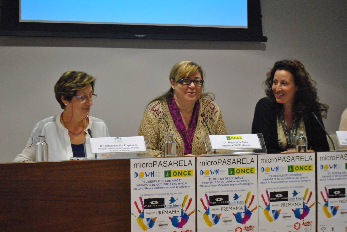 La delegada Encarnación Caparrós, junto con la presidenta de la ONCE, Rosario Sedano y la diputada María del Mar Vázquez