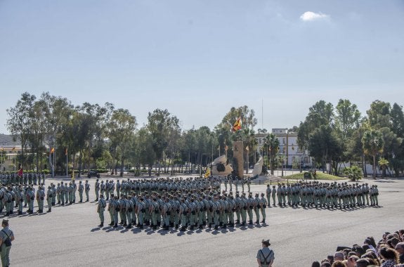Patio de Armas de la base durante los actos en honor de la Inmaculada. 