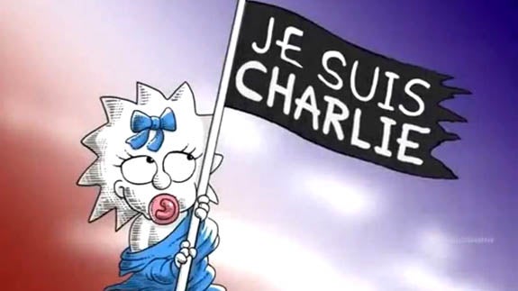 Los Simpson también homenajean a las víctimas de Charlie Hebdo