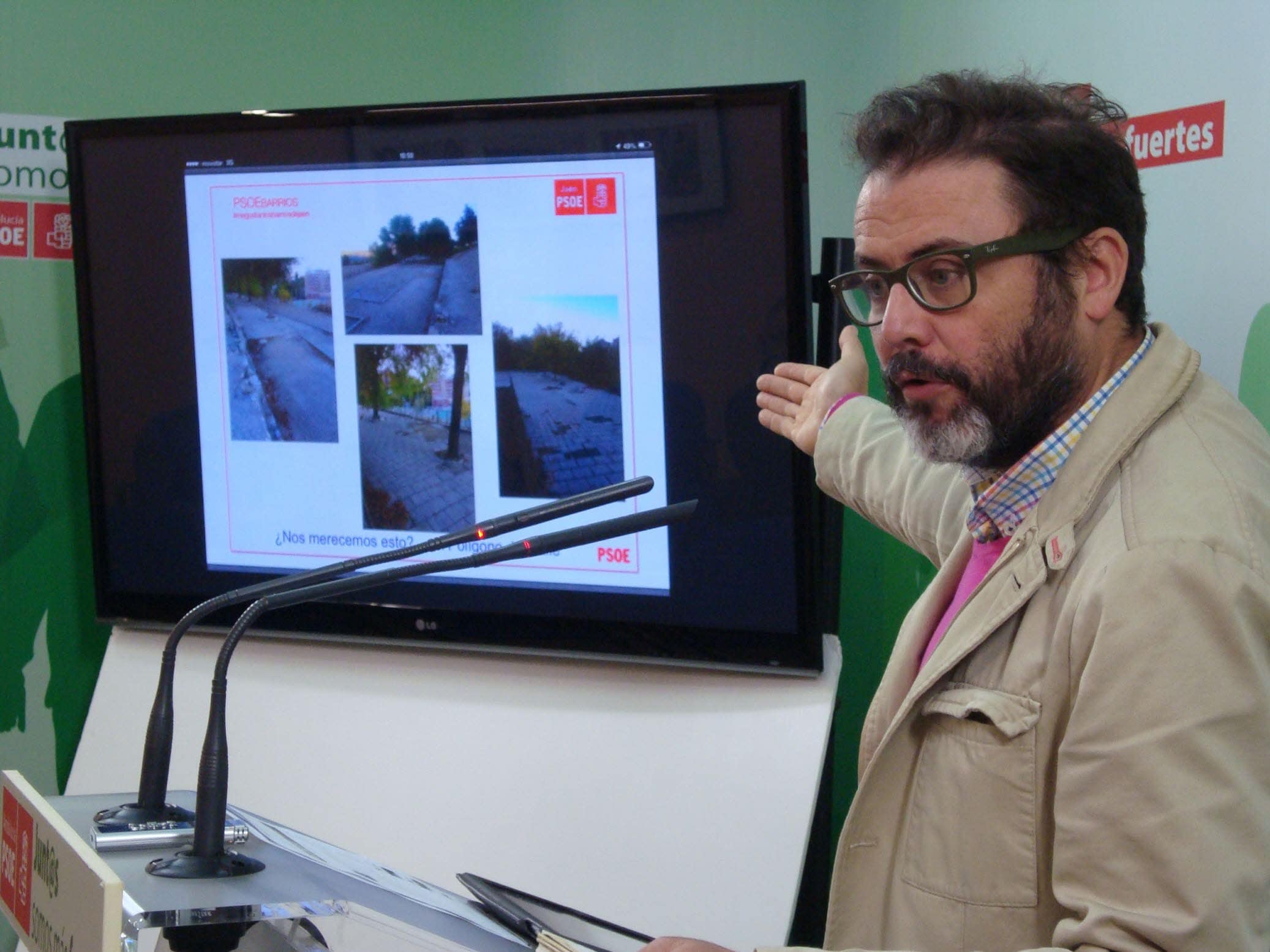 Rafael Valdivielso, como coordinador de barrios del PSOE de Jaén.
