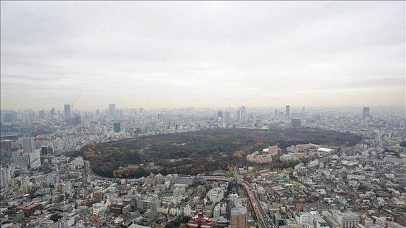 Vista aérea de Tokio. 