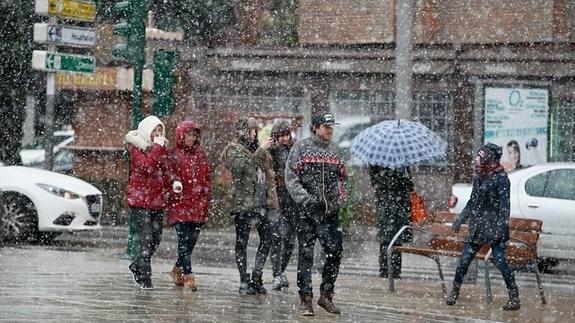 Nieve sobre la capital.