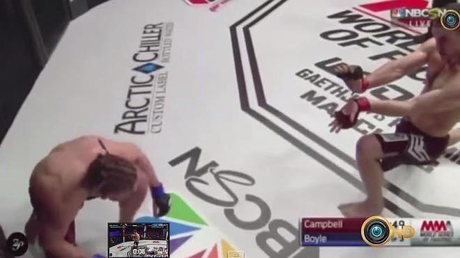 Un luchador vence por K.O con el 'Hadouken' de Ryu de 'Street Fighter' incluido