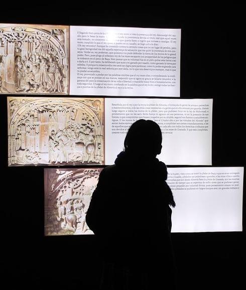 Visitante acude a la muestra en el Museo de Almería.