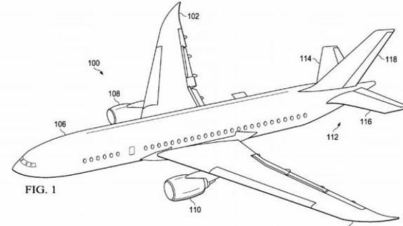 Planos de un avión Boeing. 