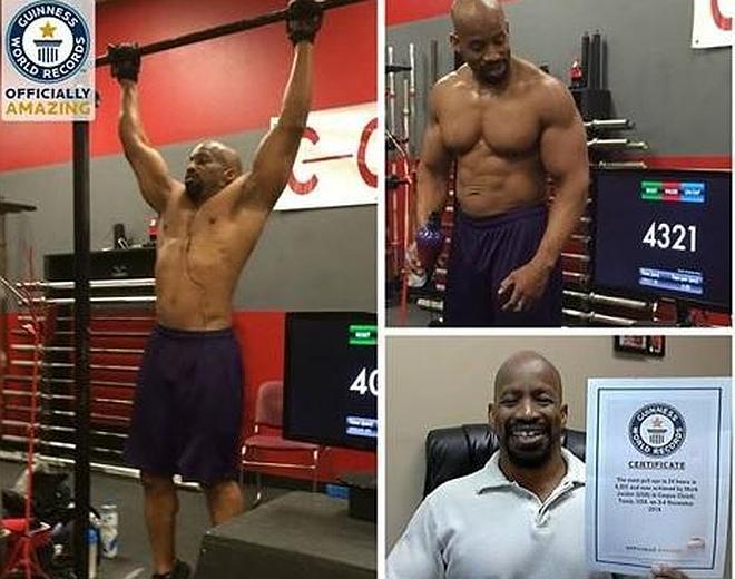 4.321 dominadas en 24 horas: récord Guiness con 54 años