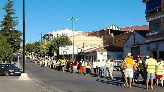 Participantes en la marcha organizada por la Plataforma Jaén Libre de Fracking