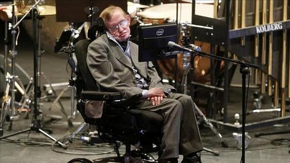 Stephen Hawking en una conferencia en el Festival Starmus, en Tenerife.