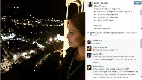Hiba Abouk cae rendida al embrujo de Granada