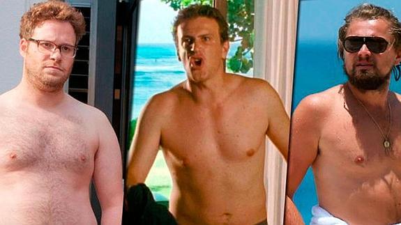 Seth Rogen, Jason Segel y Leo DiCaprio. 