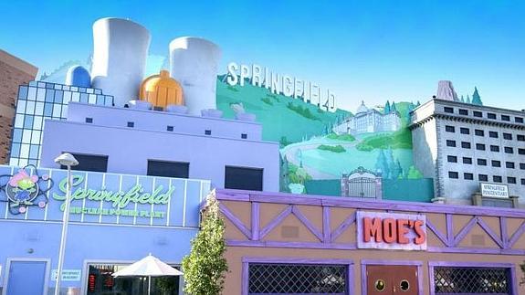 La nueva Springfield en el parque Universal Studios Hollywood. 