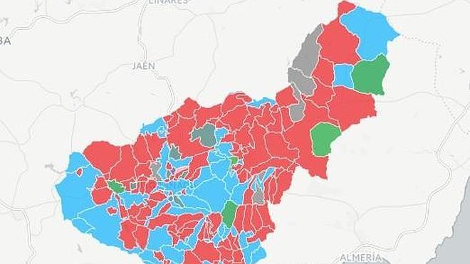 Resultados de las elecciones en la provincia de Granada, municipio a municipio