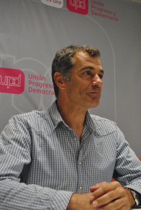 Cantó, ayer en la sede de UPyD en la capital almeriense.