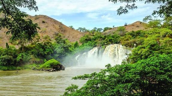 Las cascadas Do Binga, en Angola. 