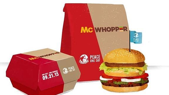 Burger King ofrece a McDonald's crear un McWhopper por la paz mundial