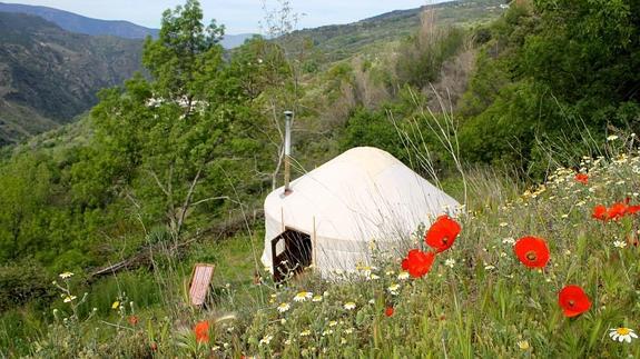 Una yurta en plena Alpujarra. 