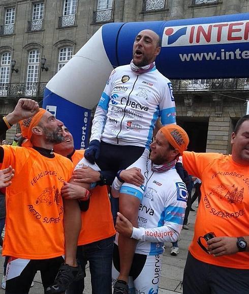 Jorge Abarca, a su llegada a Santiago de Compostela