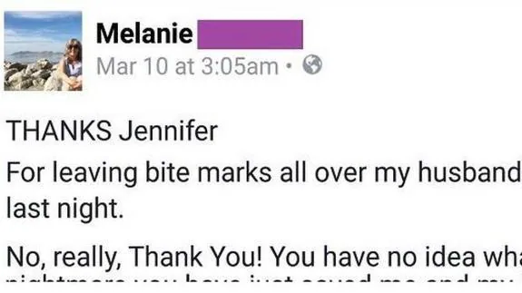 Descubrió que su marido le fue infiel y escribió este original mensaje en Facebook