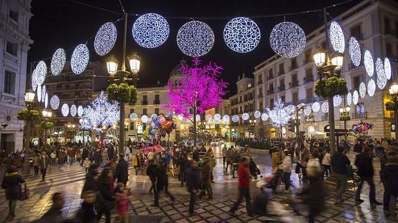 Luces en Puerta Real el pasado año 