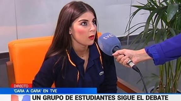 La estudiante que ama a Rajoy en TVE asombra a todo el mundo