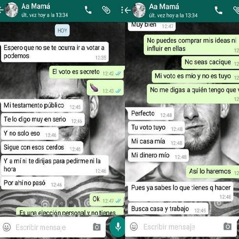 Revela que su madre le echa de casa por votar a Podemos y Twitter revienta apoyándole