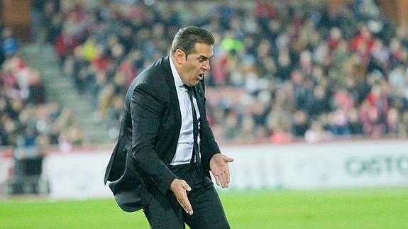 Sandoval, durante el partid. 