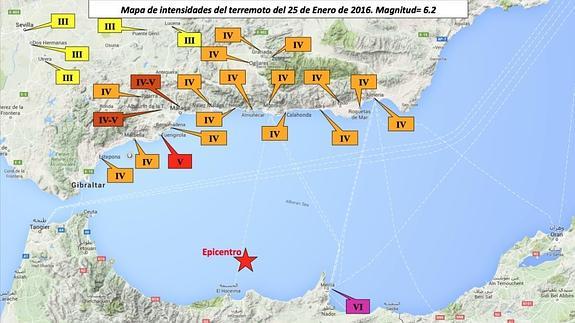 Así se sintió el terremoto del mar de Alborán, en función de donde vivas