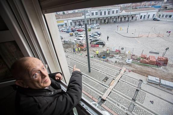 Obras del metro en la avenida de Andaluces.