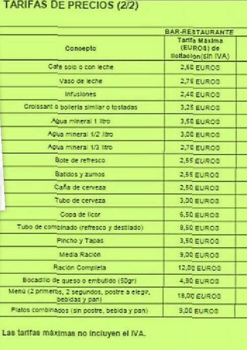 Lo que la Junta dice que no es un bar servirá menús, raciones y copas