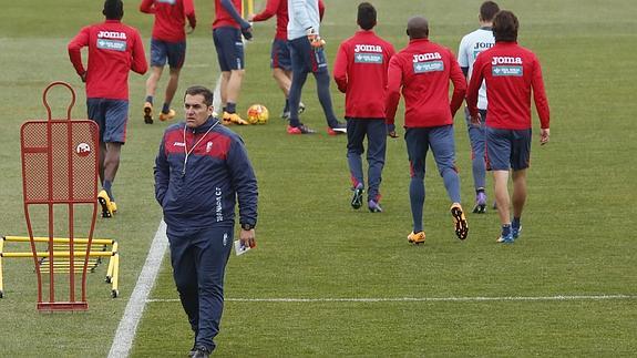 José Ramón Sandoval, durante una sesión de trabajo de la semana pasada