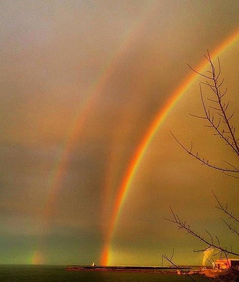 ¿Alguna vez habías visto un triple arcoiris?