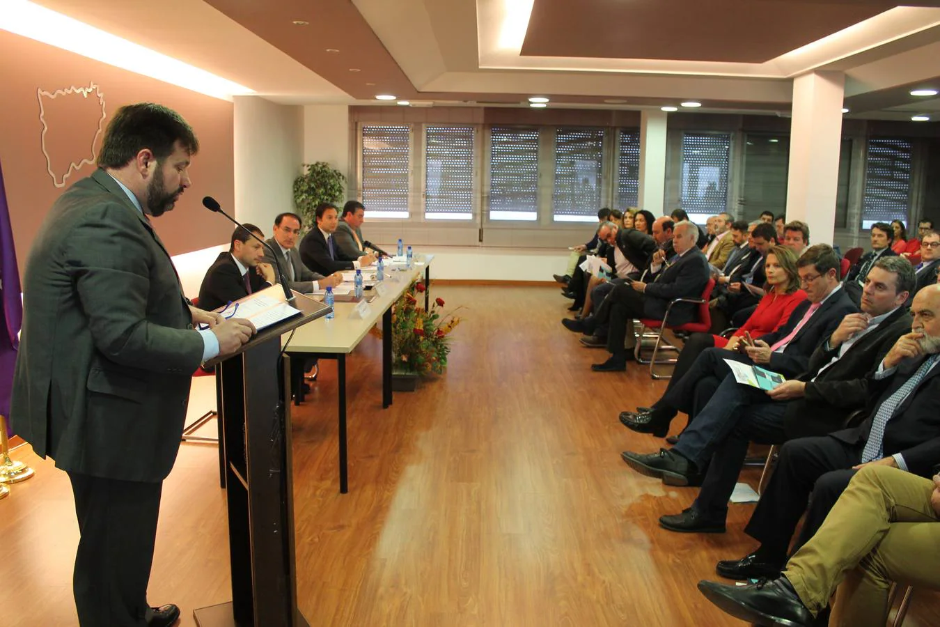 Manuel Alfonso Torres durante su discurso en la asamblea ordinaria de ayer. 