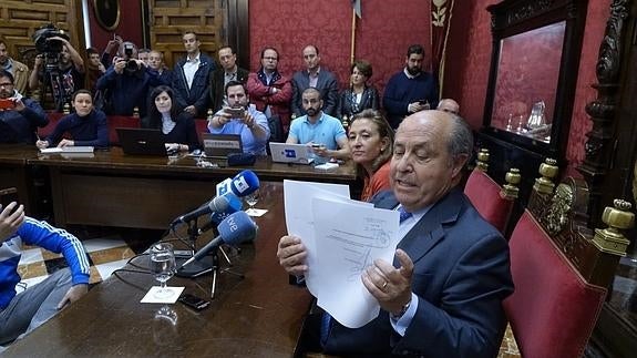 José Torres Hurtado, en el Ayuntamiento de Granada. 