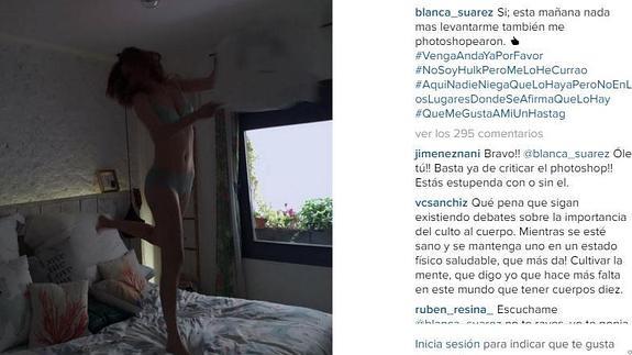 Blanca Suárez estalla: "No hay photoshop. Me lo he currado"
