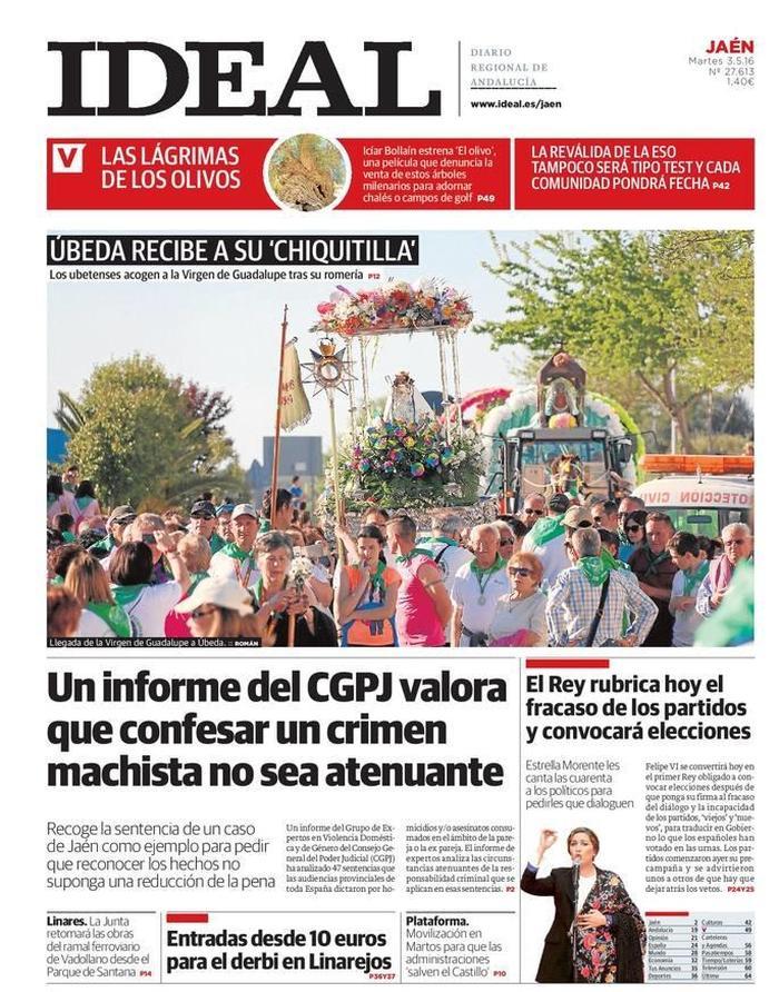 Hoy, 3 de mayo, en la edición impresa de IDEAL