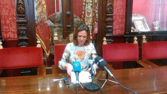 Rocío Díaz, en rueda de prensa. 