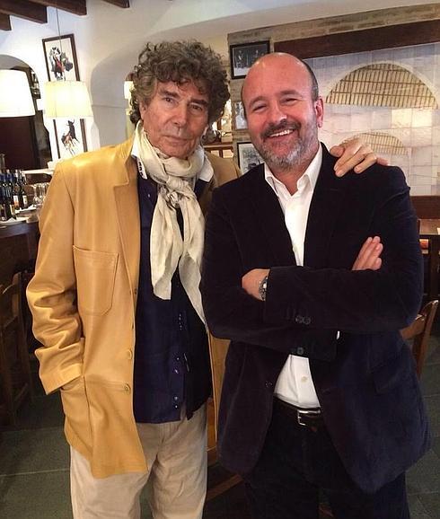 Jesús Quintero, junto a Martín Domingo, del Foro de la Magdalena.