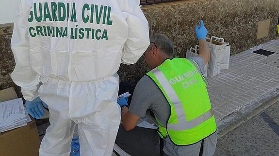 Agentes de la Guardia Civil durante la investigación.