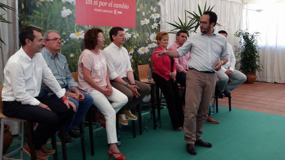 Antonio Hernando, durante su intervención en Almería.