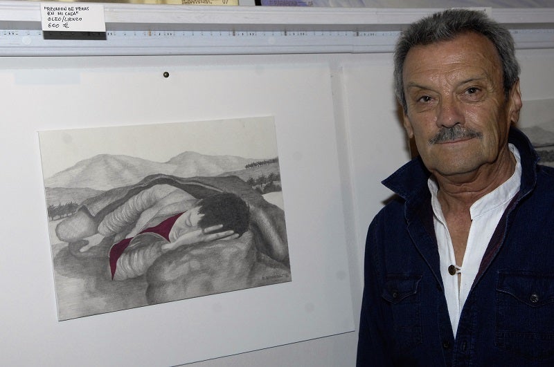 El pintor Eduardo Barahona expone hasta final de mes en Capileira