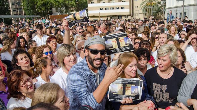 Los profesionales, en plena protesta 