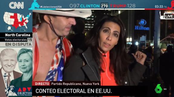 Un hombre desnudo acosa a Ana Pastor en plena conexión en directo