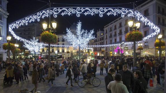 Alumbrado navideño, en 2015.