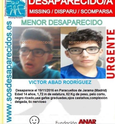 Buscan a dos niños de 14 y 15 años desaparecidos en Madrid