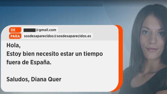 Desvelan el misterio del correo supuestamente enviado por Diana Quer