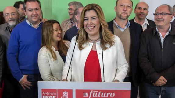 Susana Díaz, en una comparecencia tras las elecciones generales del 20-D