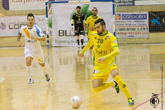 Chino en el último partido que disputó en casa el Jaén Paraíso Interior FS.